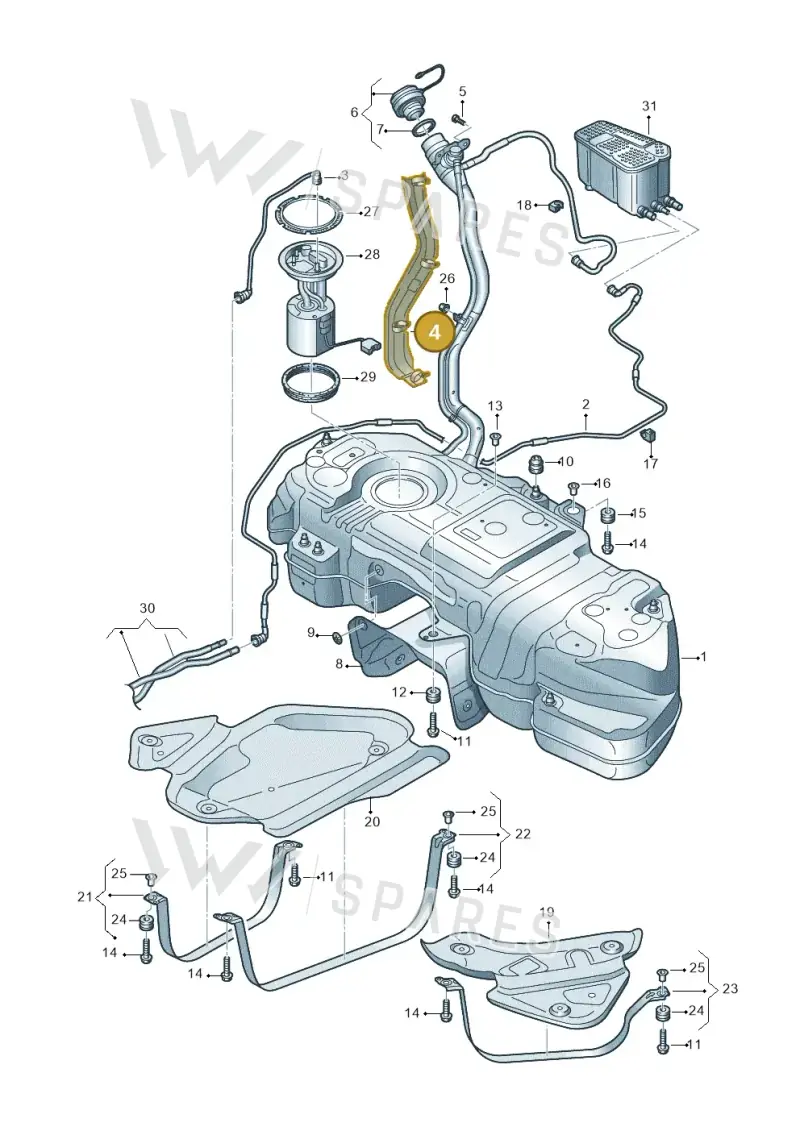 4M4201974D — Volkswagen Touareg (2017-2023) diagram 439201050, position 4