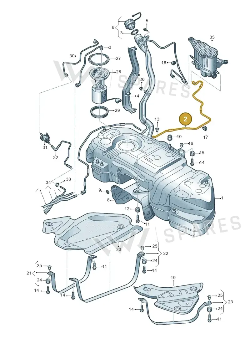 4M4201995C — Volkswagen Touareg (2017-2023) diagram 439201450, position 2