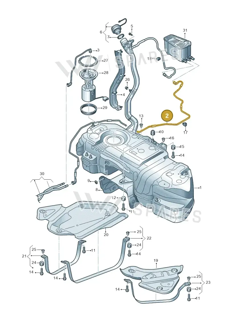 4M4201995E — Volkswagen Touareg (2017-2023) diagram 439201050, position 2