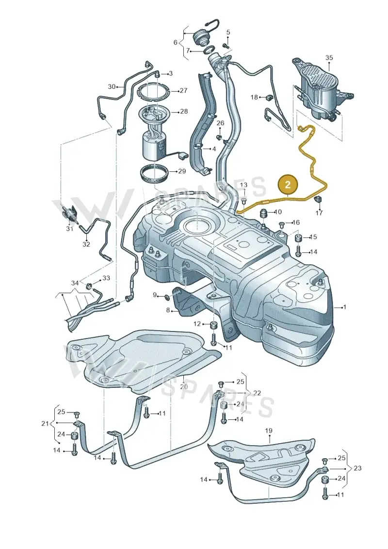 4M4201995E — Volkswagen Touareg (2017-2023) diagram 439201450, position 2