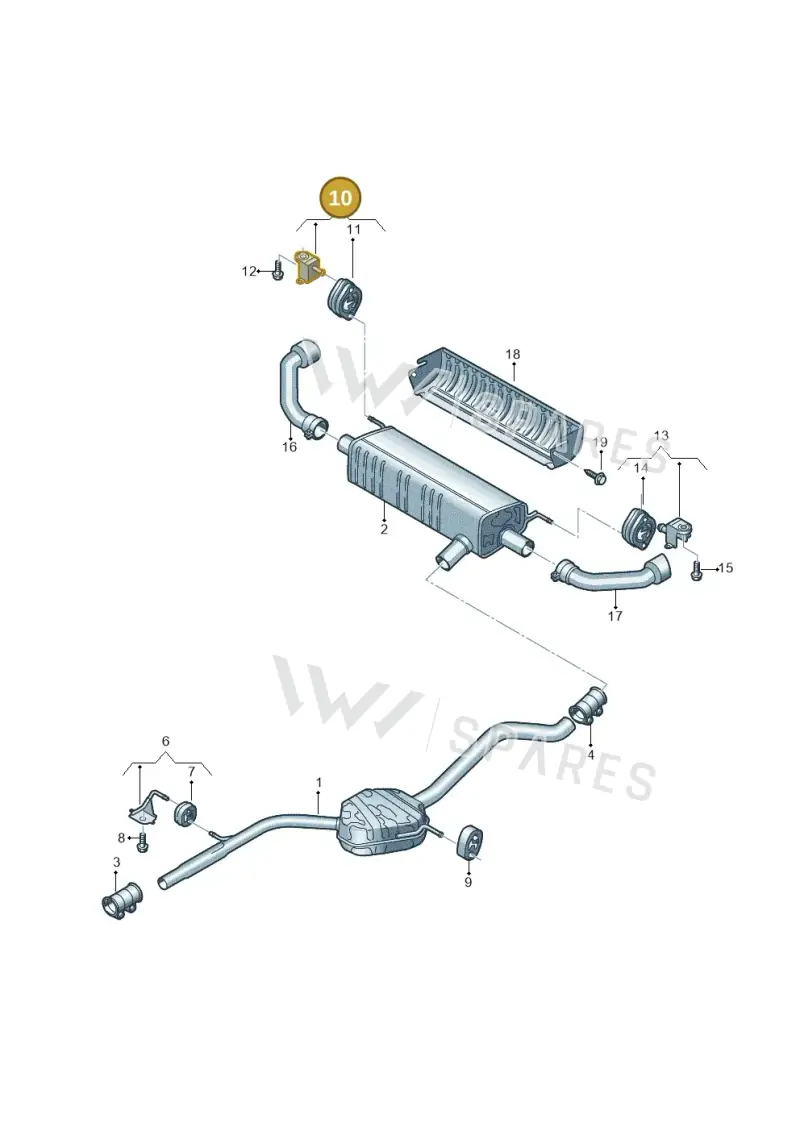 4M4253144A — Volkswagen Touareg (2017-2023) diagram 439253110, position 10