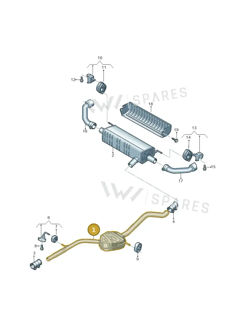 4M4253409 — Volkswagen Touareg (2017-2023) diagram 439253110, position 1