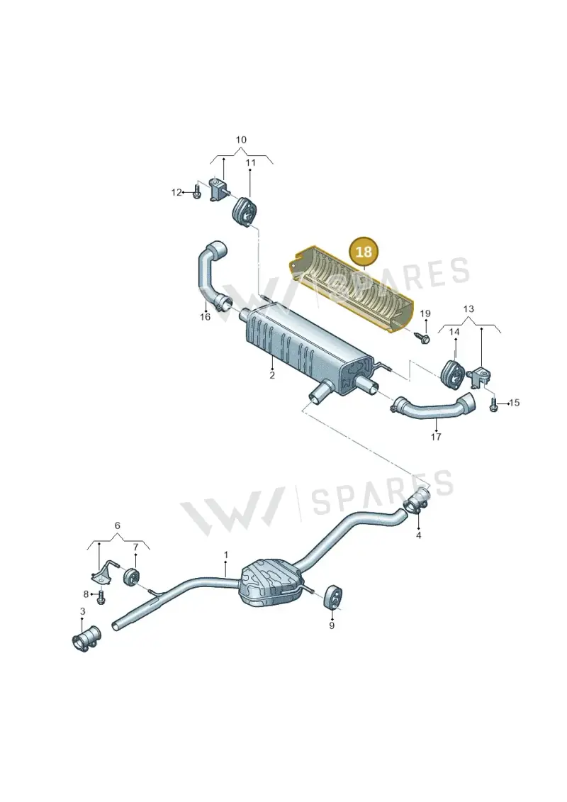 4M4253531A — Volkswagen Touareg (2017-2023) diagram 439253110, position 18