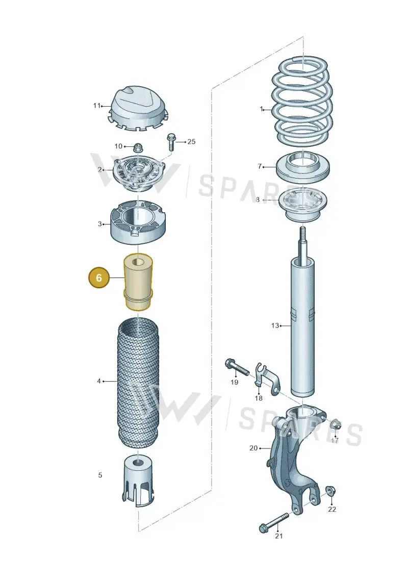 4M4412131B — Volkswagen Touareg (2017-2023) diagram 439411000, position 6