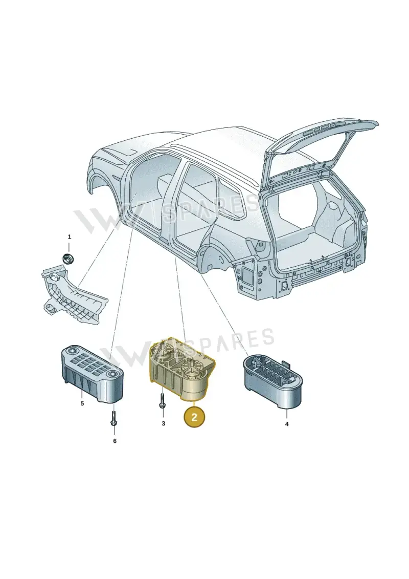 4M4802829B — Volkswagen Touareg (2017-2023) diagram 439803037, position 2