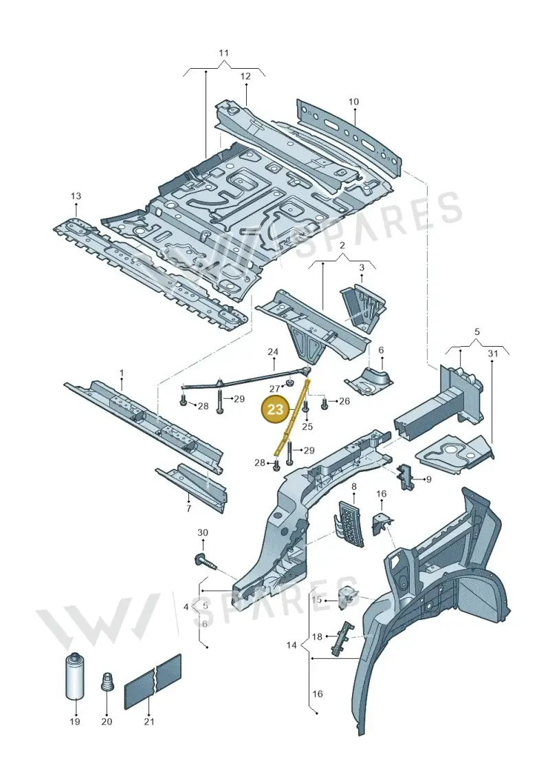 4M4803227 — Volkswagen Touareg (2017-2023) diagram 439803000, position 23