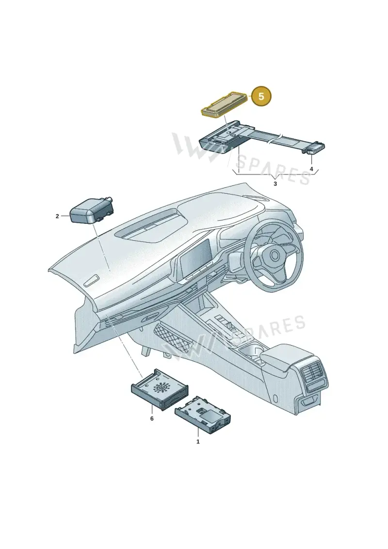 4N0035720 — Volkswagen Golf 2.0 BlueMotion (2019-2024) diagram 5h0035065, position 5