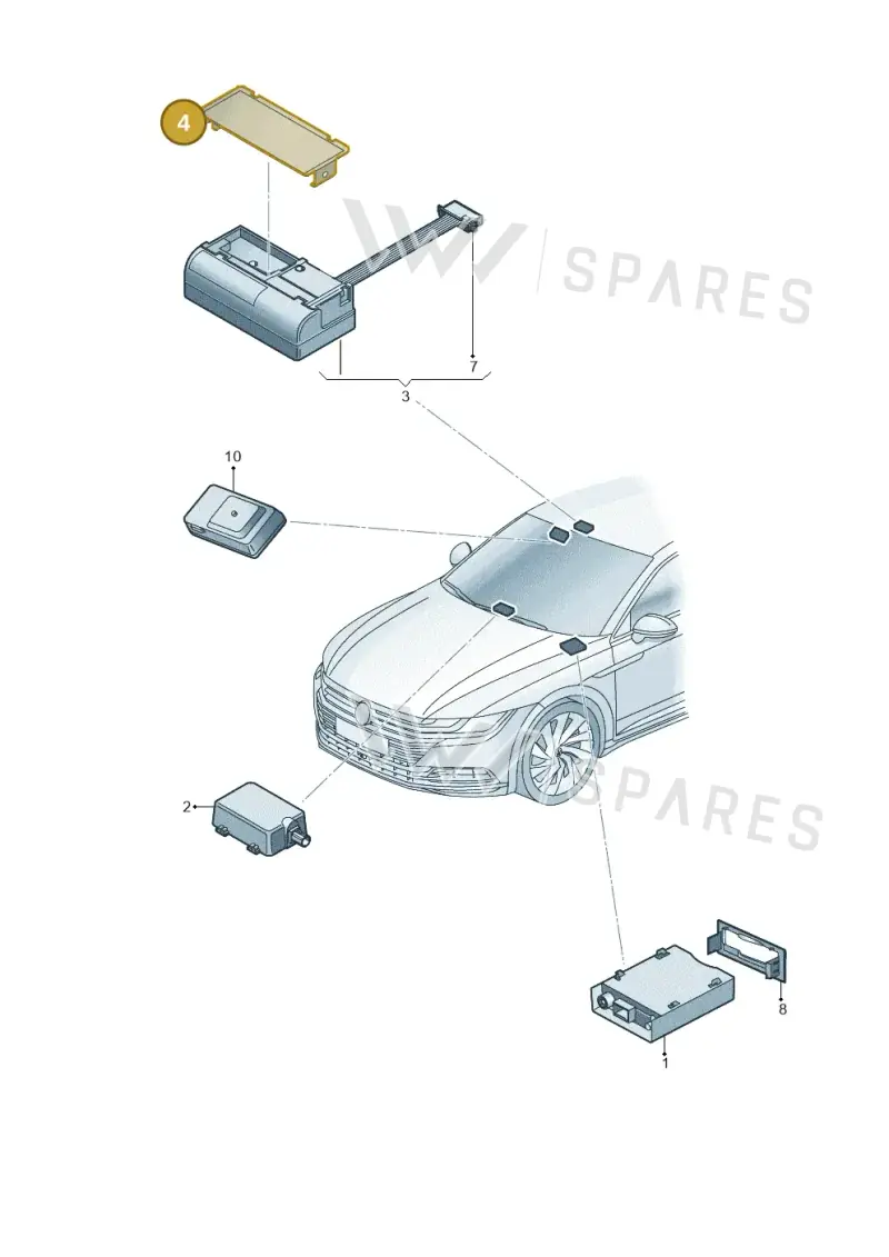 4N0035720 — Volkswagen Arteon (2017-2023) diagram 828035650, position 4