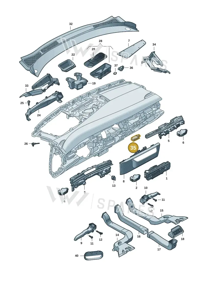 4N0907658 — Volkswagen ID.7 Limousine Pro (2023-) diagram 14b819300, position 35