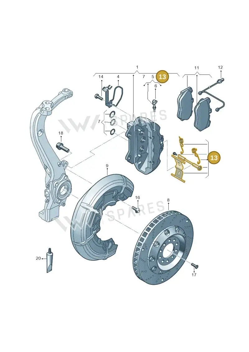4S0698269A — Volkswagen Phaeton 4motion (2010-2016) diagram 667615550, position 13