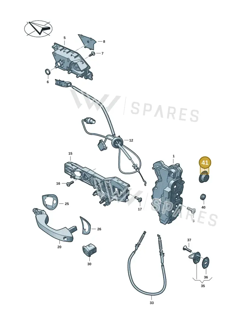 510837111 — Volkswagen Multivan (2021-) diagram 5h0837000, position 41