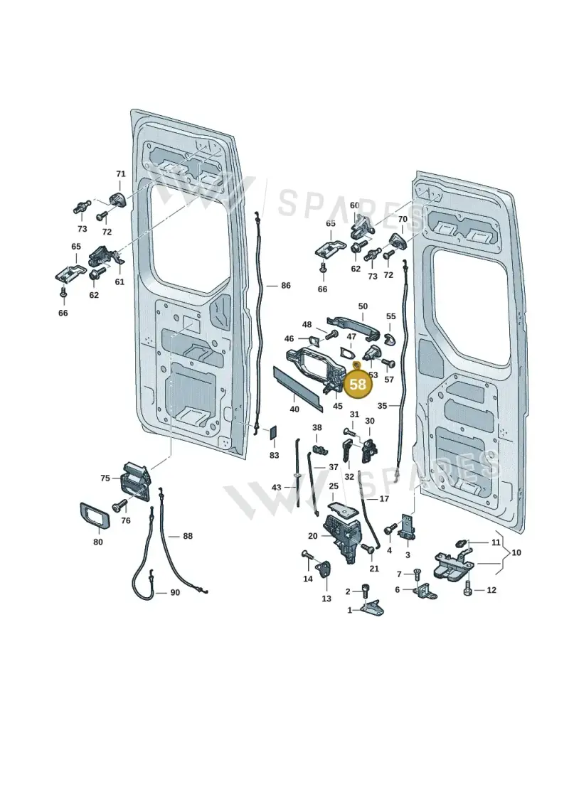 510837111 — Volkswagen MAN TGE 55 (2016-2021) diagram 7c0827110, position 58