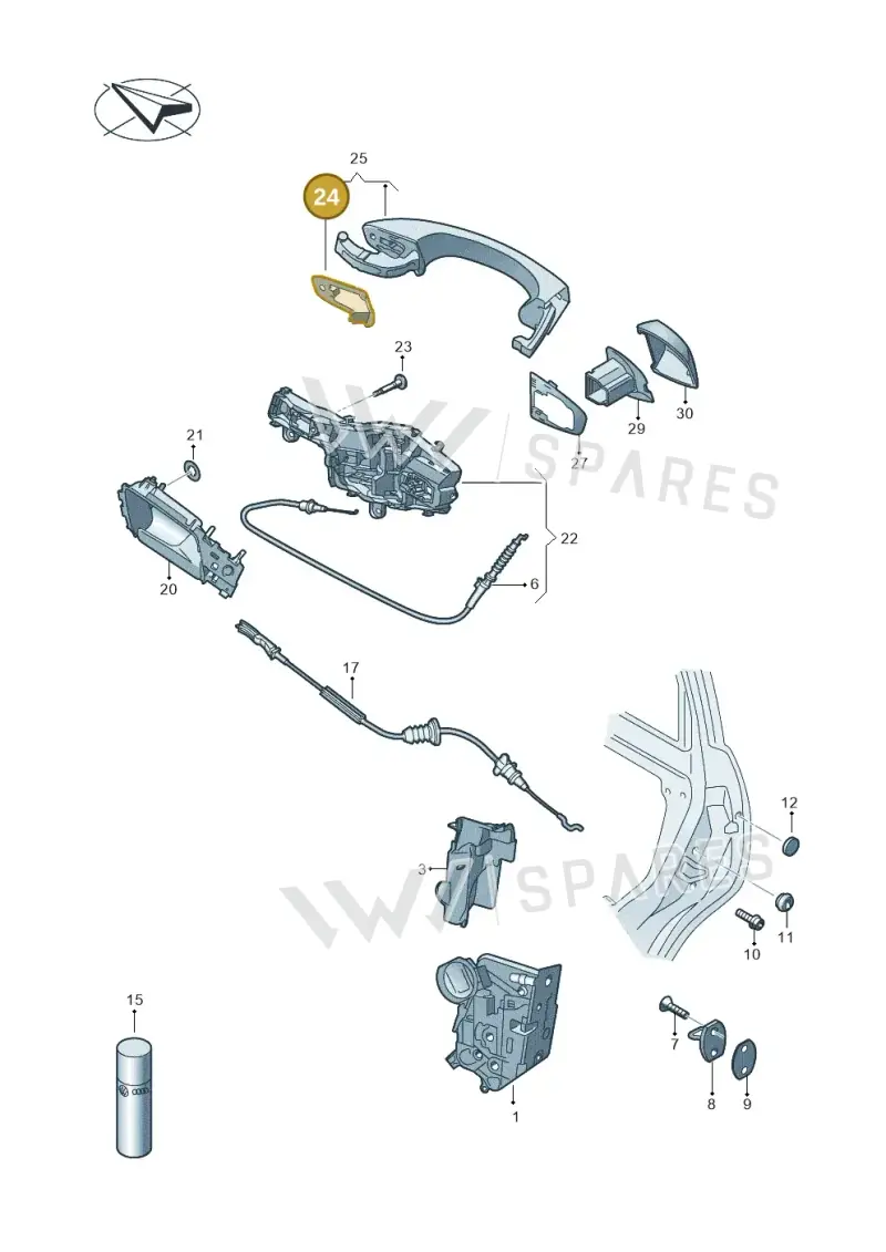 510837209A — Volkswagen Tiguan 2.0 4Motion (2016-2024) diagram 780839000, position 24