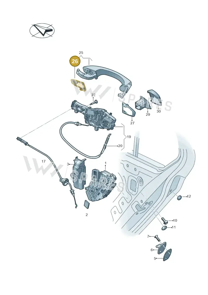 510837209A — Volkswagen Passat saloon (2014-2024) diagram 793839000, position 26