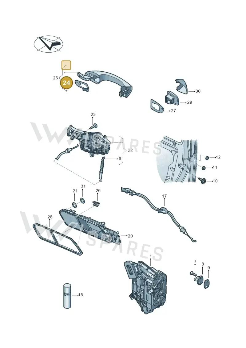 510837209A — Volkswagen Tiguan 2.0 4Motion (2017-2024) diagram 833839000, position 24