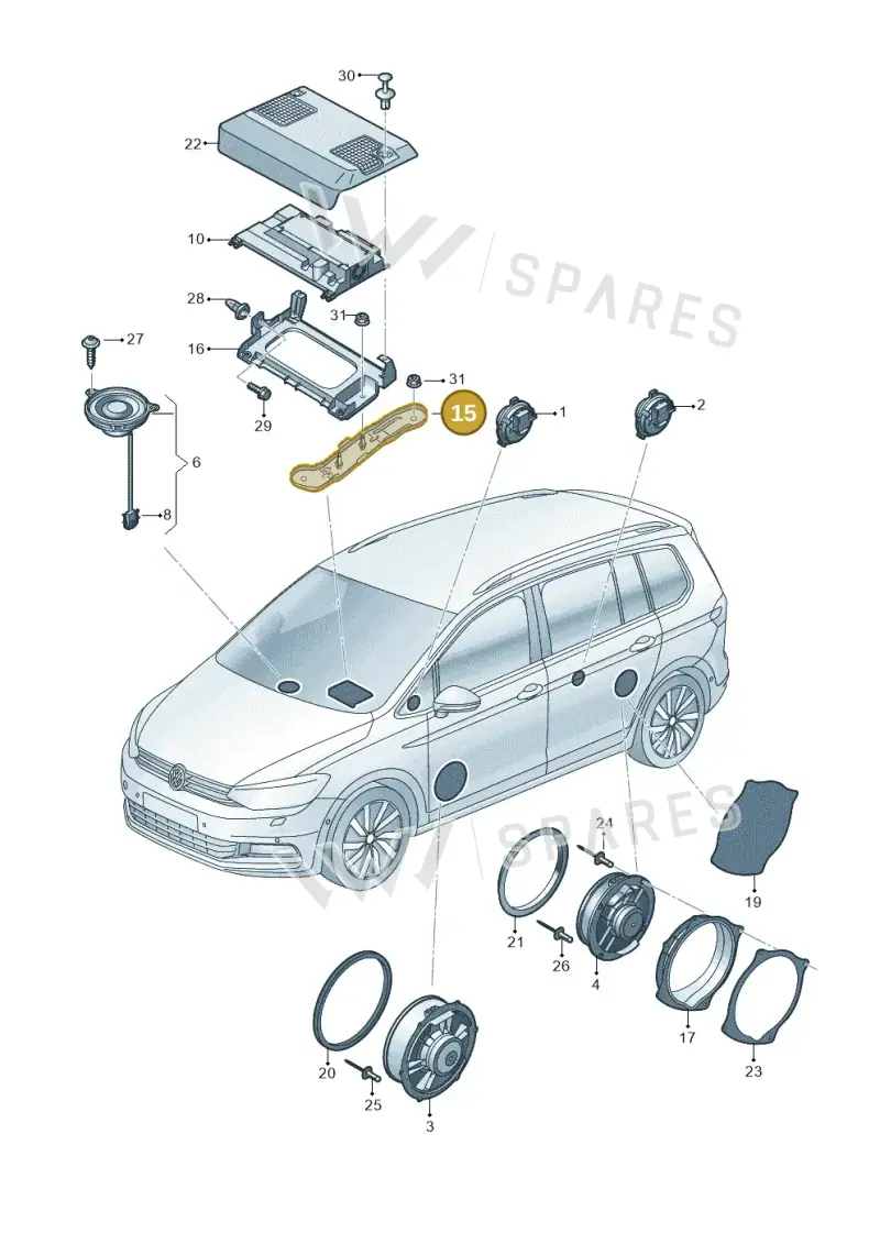 510919837 — Volkswagen Touran (2015-2025) diagram 869035350, position 15