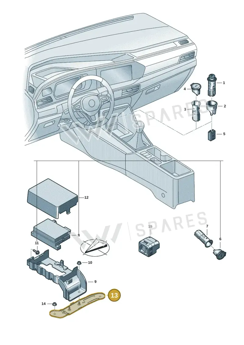 510919837 — Volkswagen Caddy Maxi (2020-2025) diagram 2ka919020, position 13
