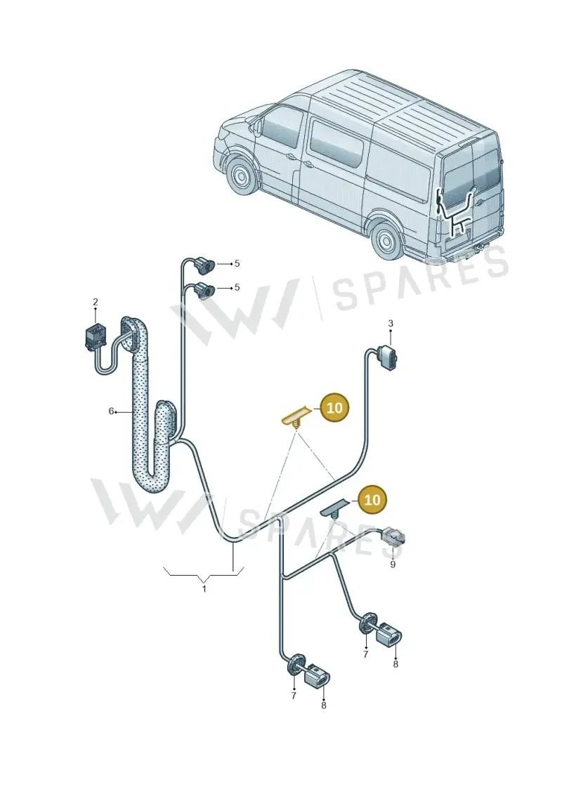 533863288A — Volkswagen E-Crafter 35 (2018-2024) diagram 806972820, position 10