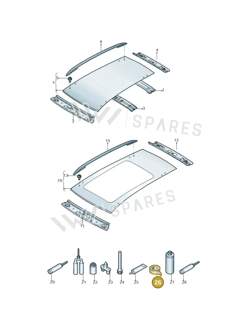 533867910B — Volkswagen Tiguan 2.0 4Motion (2017-2024) diagram 833817000, position 26
