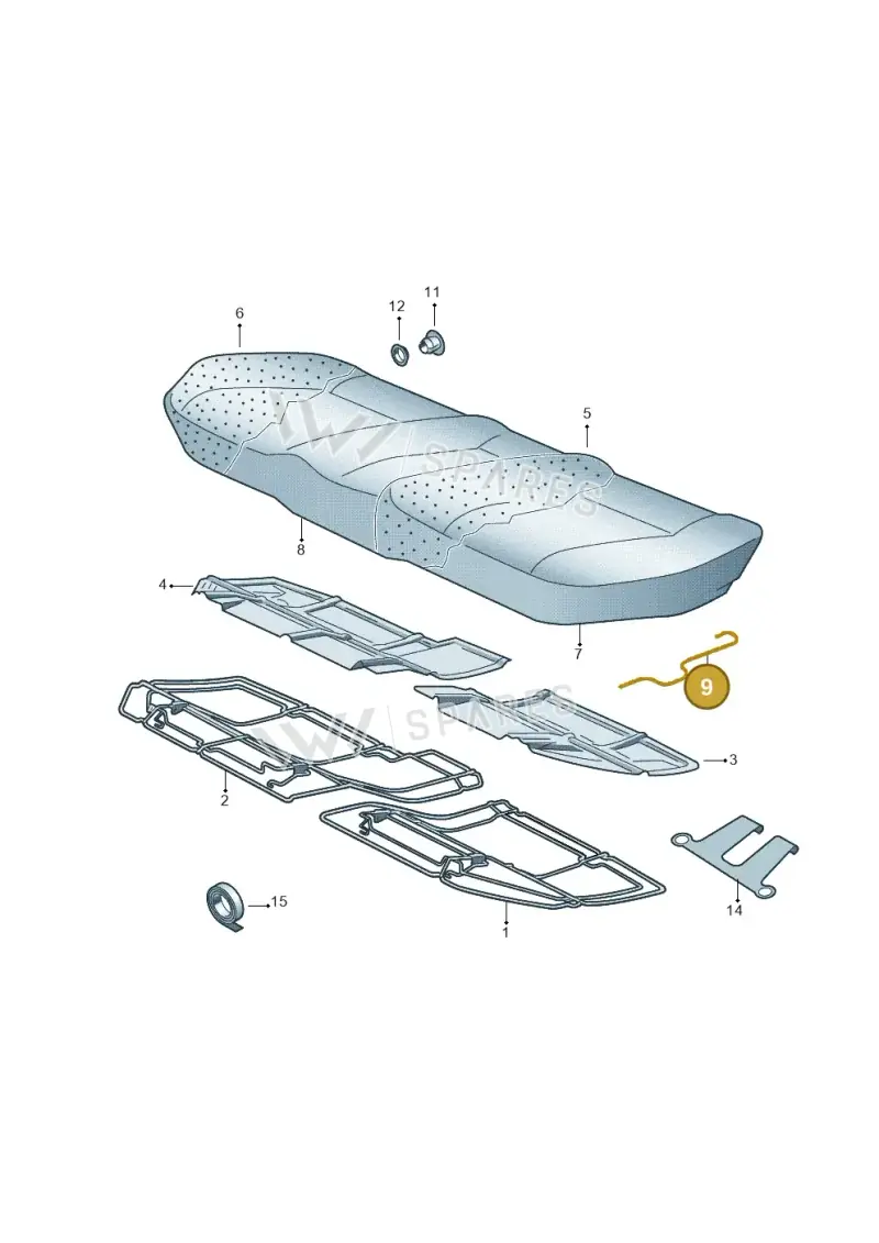 535885483B — Volkswagen Polo (2012-2014) diagram 158885400, position 9