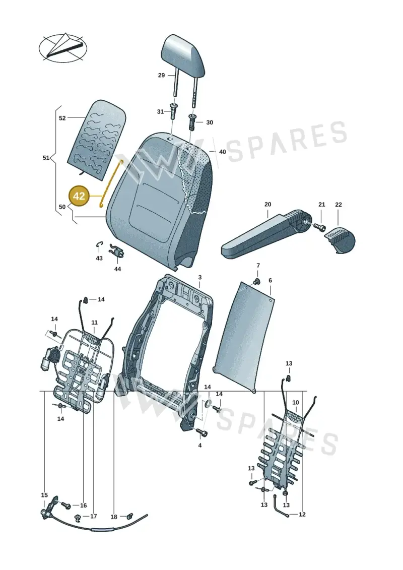 535885483B — Volkswagen Transport. multivan (2019-2024) diagram 7em881050, position 42