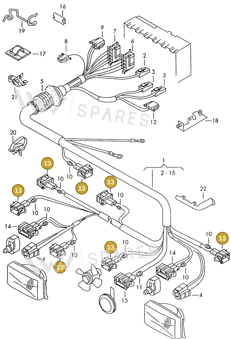 535972701 — Volkswagen TRANSPORTER SYNCRO (1995-1995) diagram 117971080, position 13