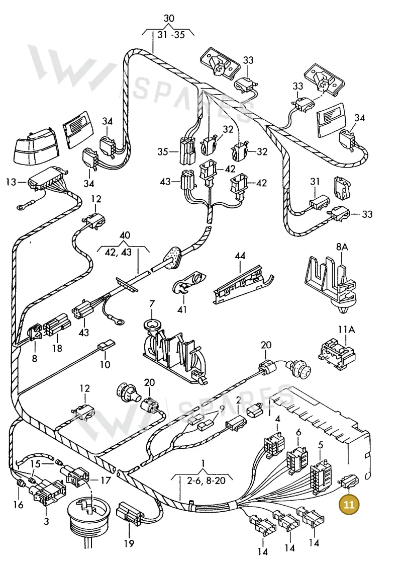 535972701 — Volkswagen Passat (1994-1997) diagram 121972860, position 11
