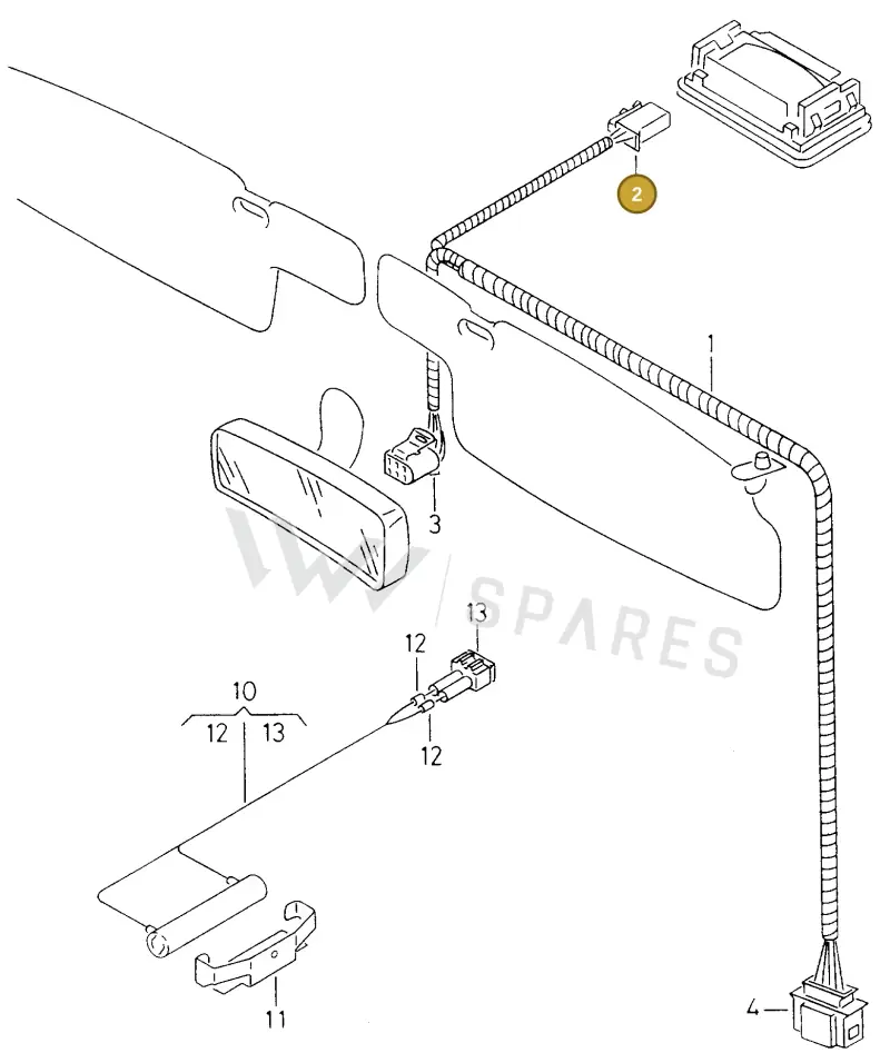535972704 — Volkswagen CADDY-KOMBI/KASTEN (1995-2003) diagram 173972450, position 2
