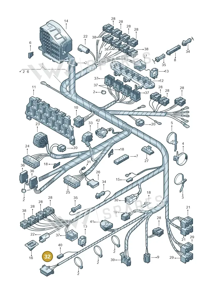 535972711 — Volkswagen PASSAT/4MOTION/W8 (2002-2005) diagram 156971900, position 32