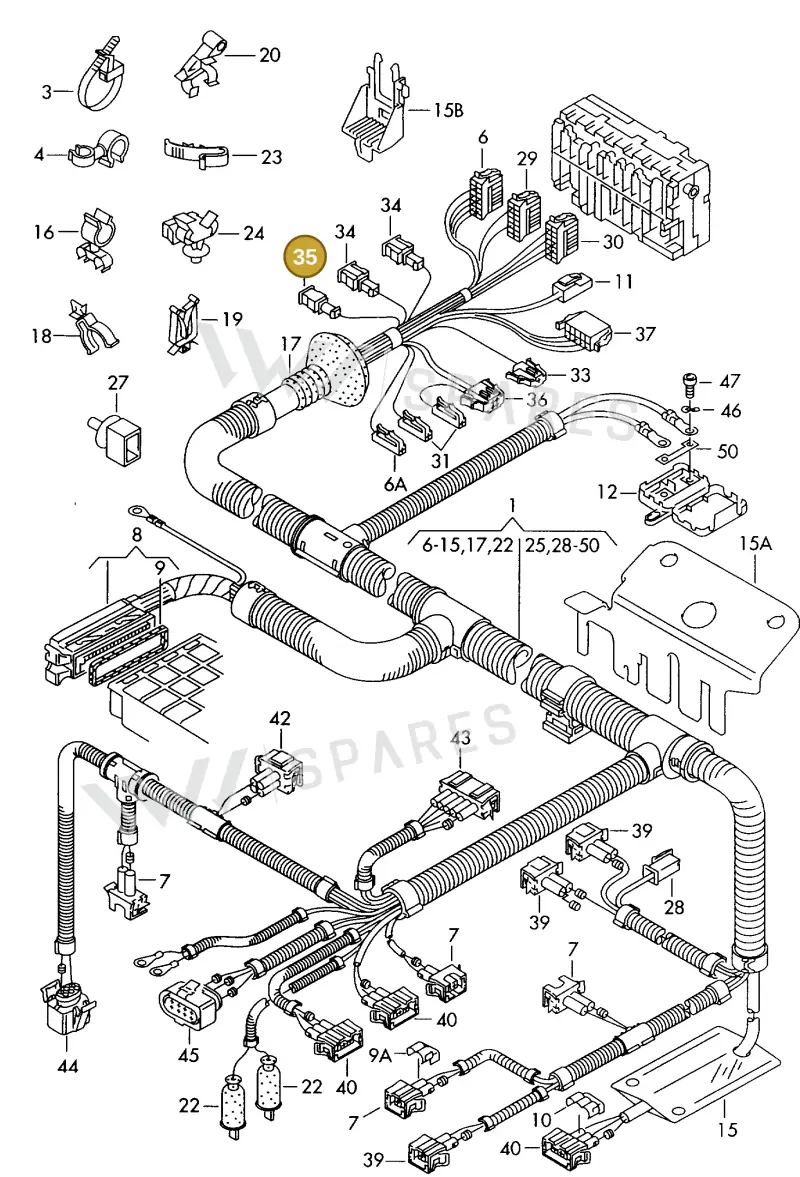 535972711 — Volkswagen TRANSPORTER SYNCRO (1996-2003) diagram 179971620, position 35