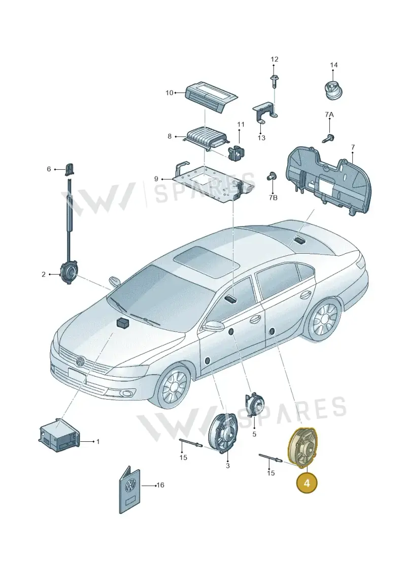 561035453A — Volkswagen Jetta (2010-2014) diagram 692035350, position 4
