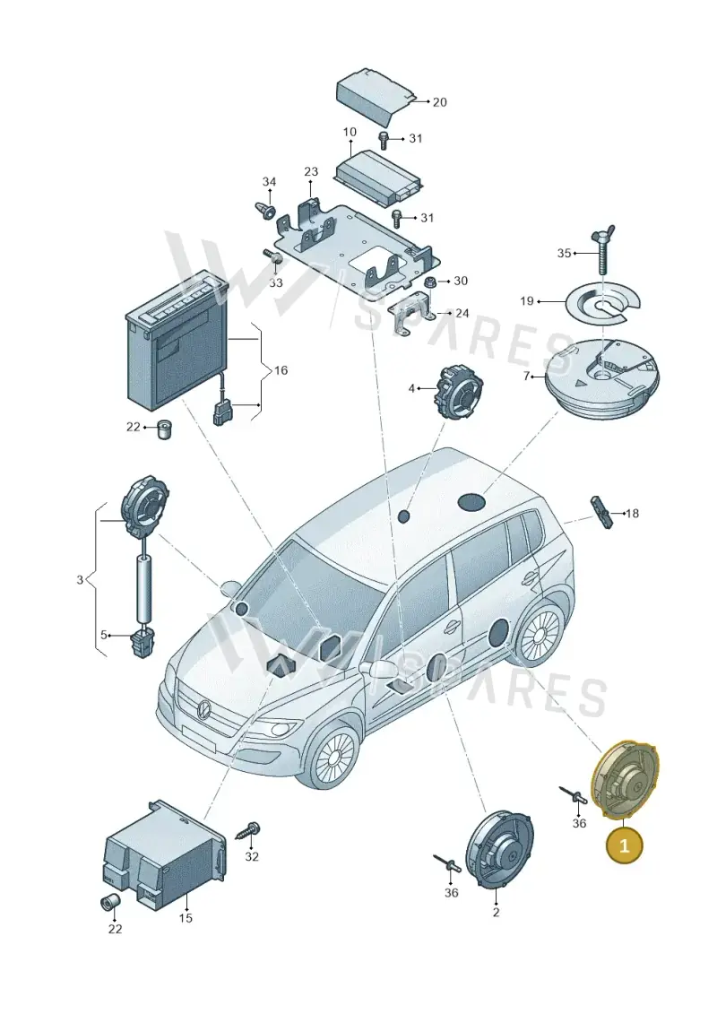 561035453A — Volkswagen Tiguan (2011-2018) diagram 719035350, position 1