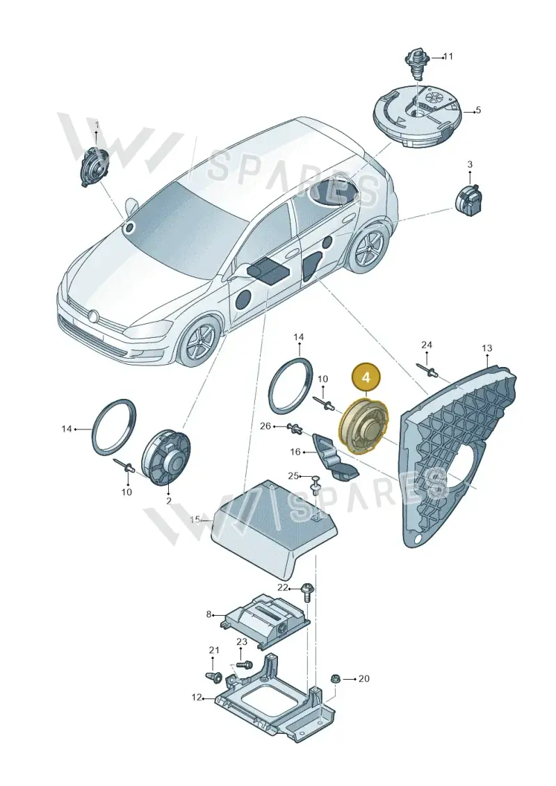 561035453A — Volkswagen Golf (2015-2019) diagram 746035350, position 4