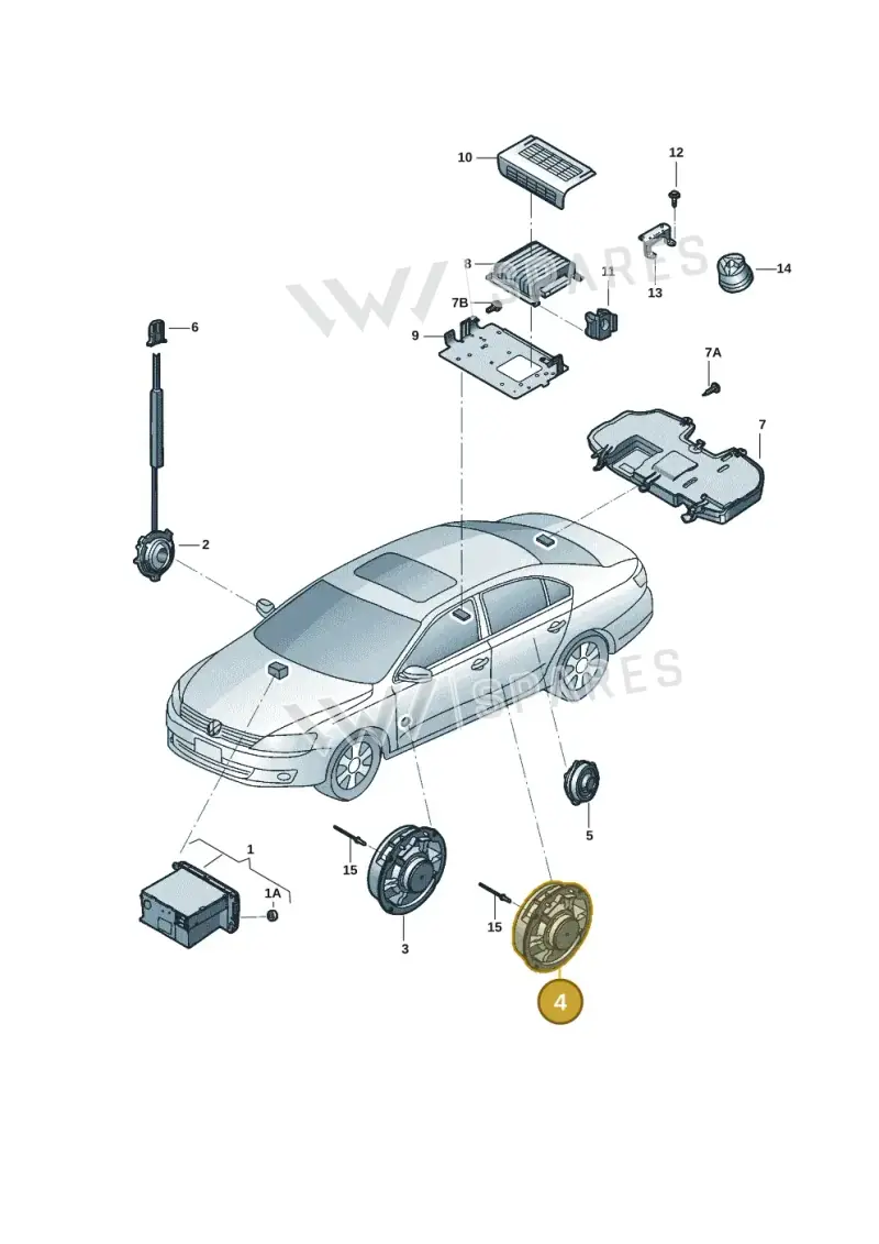 561035453A — Volkswagen Jetta (2014-2017) diagram 789035035, position 4