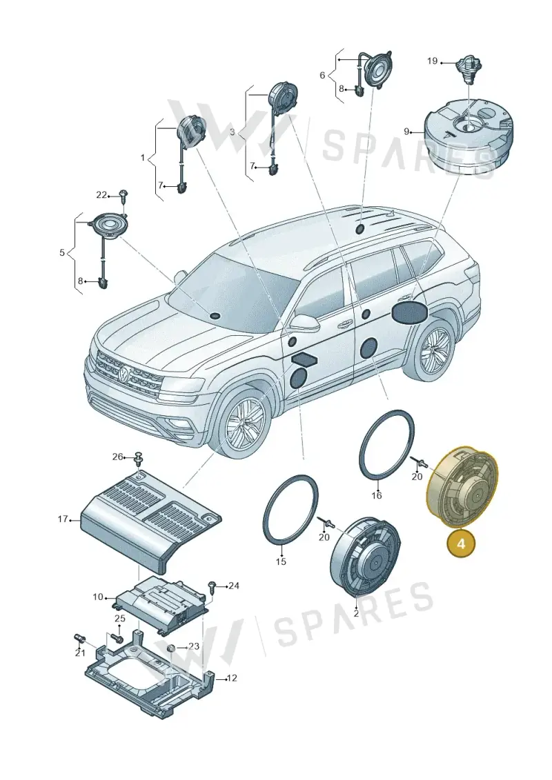 561035453A — Volkswagen Atlas Cross Sport (2019-2023) diagram 829035350, position 4