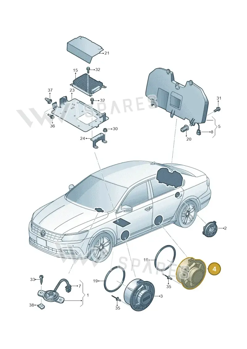 561035453A — Volkswagen New Passat (2015-2022) diagram 868035350, position 4