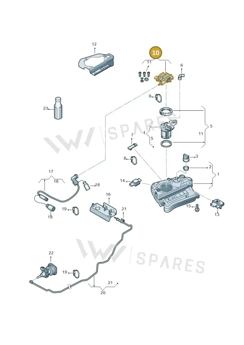 561198969 — Volkswagen New Passat (2011-2015) diagram 691253660, position 10