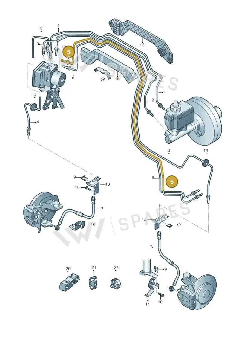 561614725 — Volkswagen New Passat (2015-2022) diagram 694611200, position 5