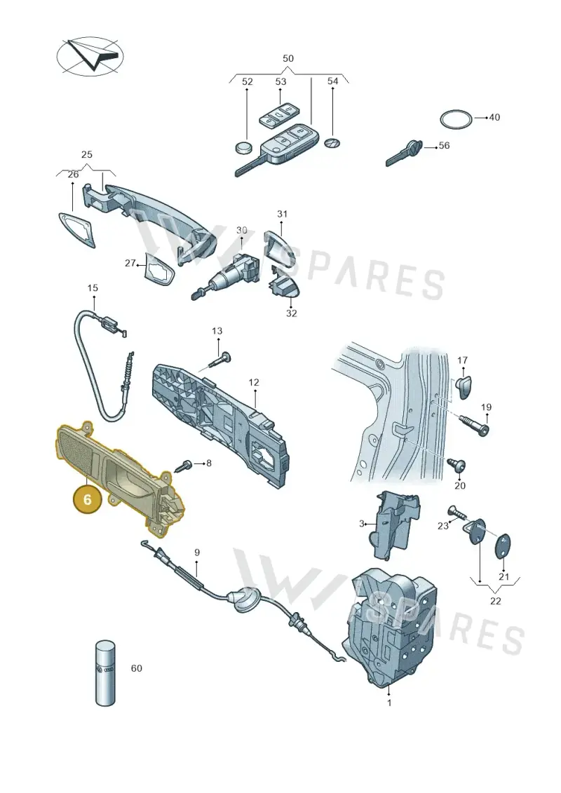 561837019AUBN — Volkswagen New Passat (2011-2015) diagram 691837000, position 6