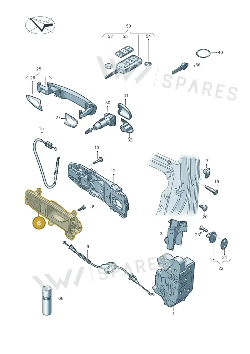 561837020DADQ — Volkswagen New Passat (2015-2022) diagram 691837000, position 6
