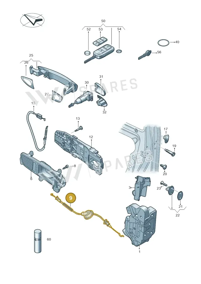561837085L — Volkswagen New Passat (2015-2022) diagram 691837000, position 9