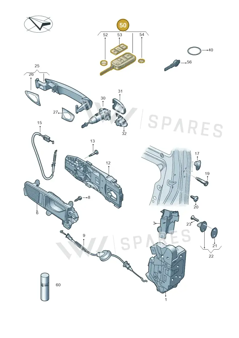 561837202AINF — Volkswagen New Passat (2011-2015) diagram 691837000, position 50