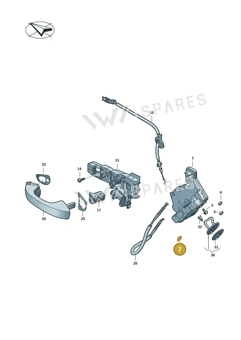 565839111 — Volkswagen Passat estate (2023-) diagram 3j0839000, position 7