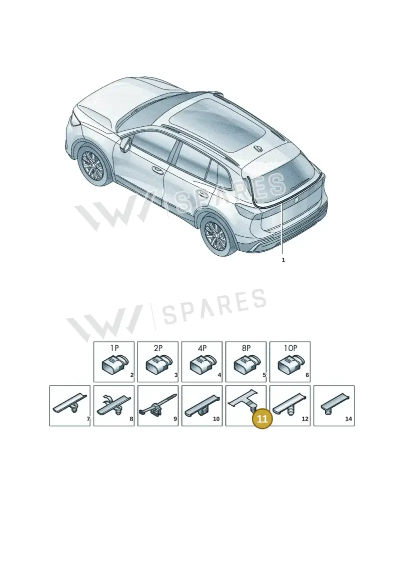 565971006 — Volkswagen Tiguan 2.0 (2023-) diagram 57x972810, position 11