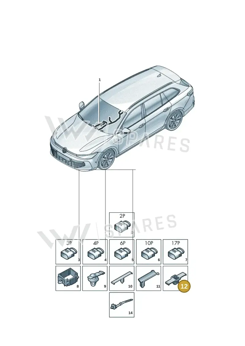 565971789A — Volkswagen Passat Pro (2024-) diagram 3j0972050, position 12