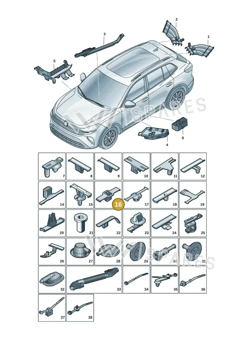 565971789C — Volkswagen Tiguan 2.0 (2023-) diagram 57x972001, position 16