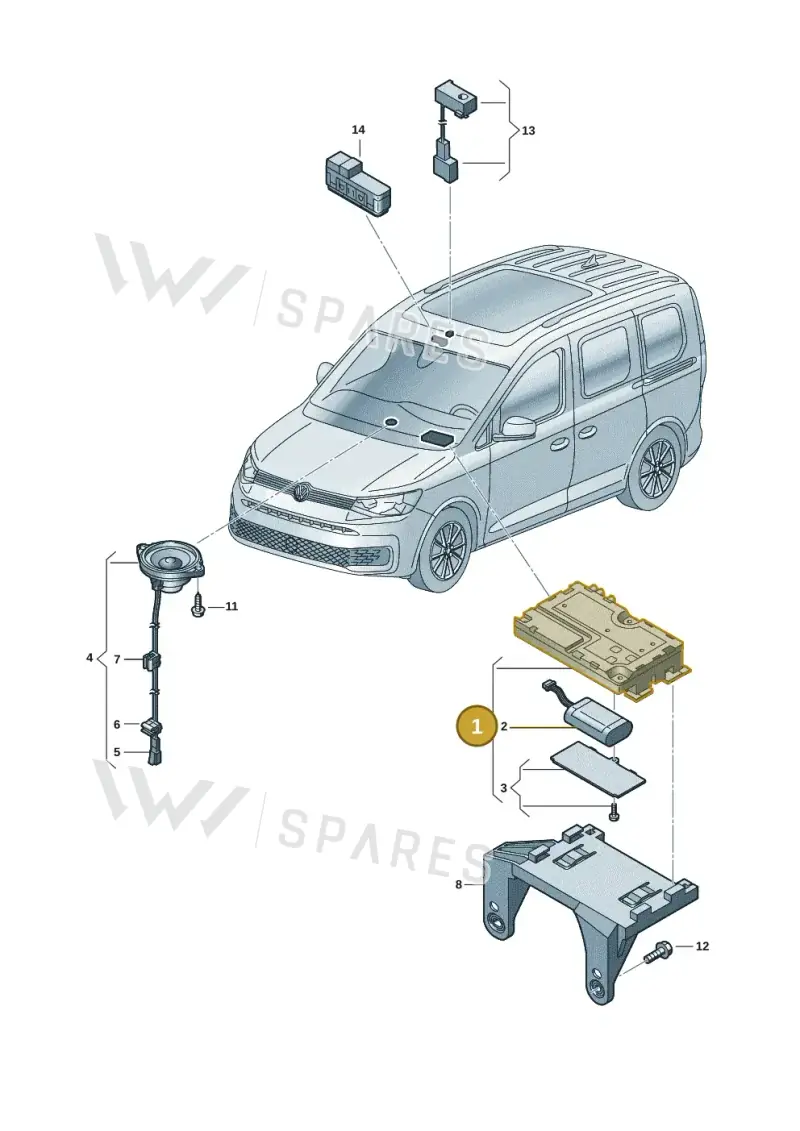 571035283A — Volkswagen Caddy Maxi Kombi (2020-2024) diagram 2ka035060, position 1