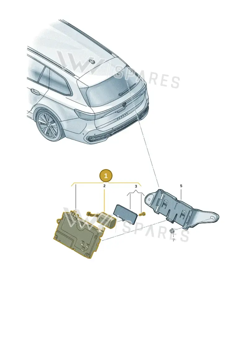 571035283A — Volkswagen Passat estate (2023-) diagram 3j0035600, position 1