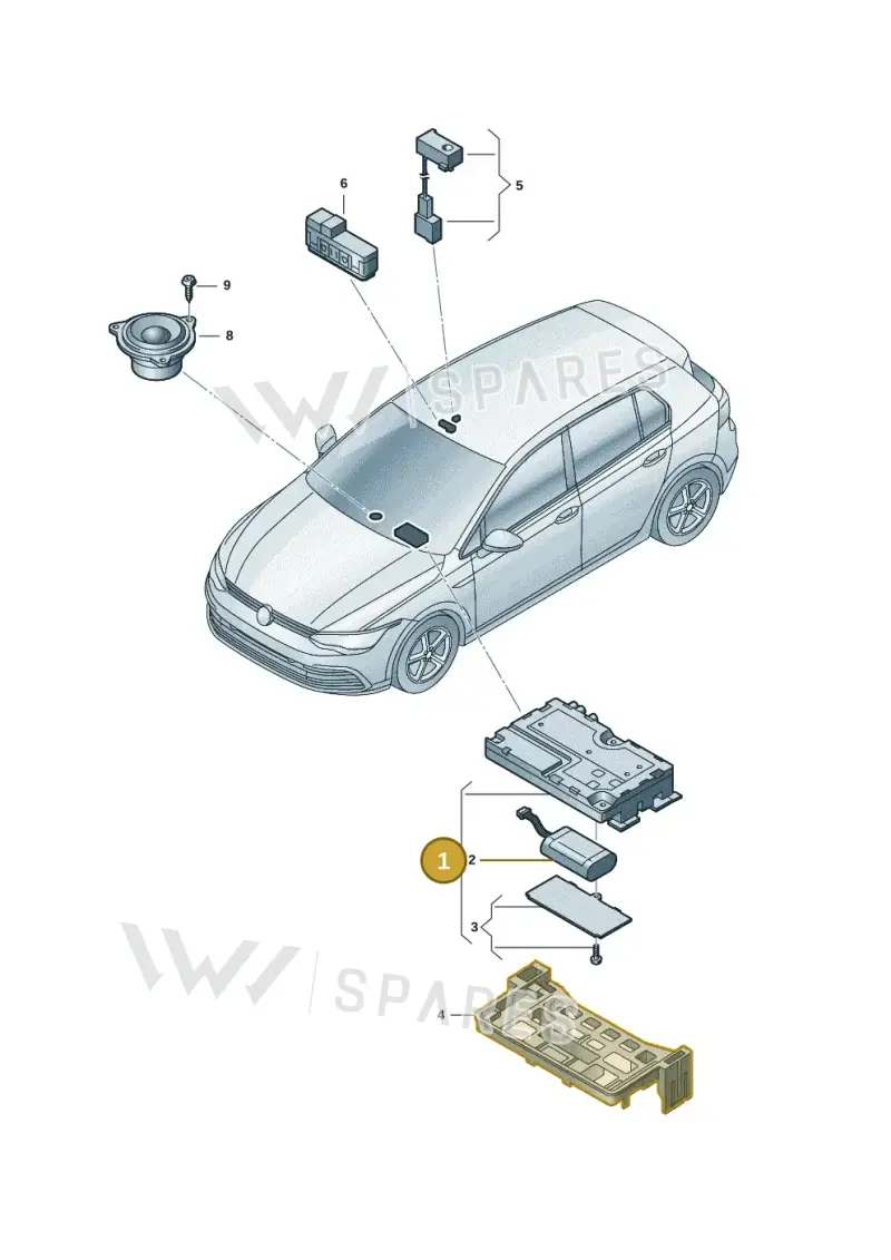 571035283A — Volkswagen Golf 2.0 BlueMotion (2019-2024) diagram 5h0035060, position 1