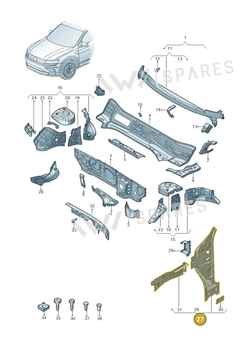 571802124 — Volkswagen Tiguan (2024-) diagram 884805500, position 27